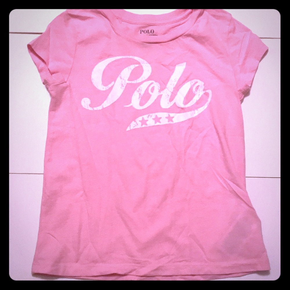 Ralph Lauren Pink Logo tee small